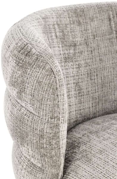 Esszimmerstuhl Amill aus Stoff, modernes Design, gepolstert, Aschgrau, Gestell in Natur Bild 5