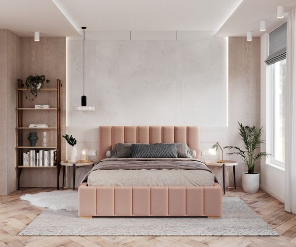 FDM Polsterbett Stauraumbett Bettgestell 90x200, 120x200, 140x200, 160x200, 180x200cm (MADE IN EU - mit hochwertigem Velours Bezug, Bettrahmen, Bett, Optional mit Matratze bestellbar, mit großen gepolsterten Kopfteil, mit Bettkasten zum aufklappen), Me...