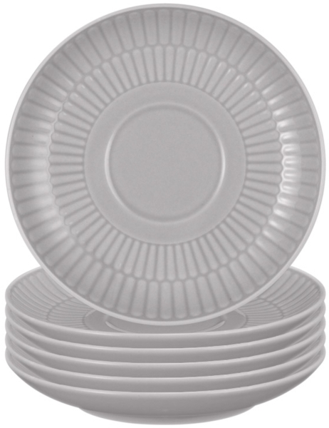 Seltmann Weiden Amina Kombi-Untertasse ø 12 cm 6er Set Silbergrau