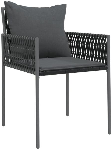 vidaXL 5-tlg. Garten-Essgruppe mit Kissen Poly Rattan und Stahl 3187055 Bild 4