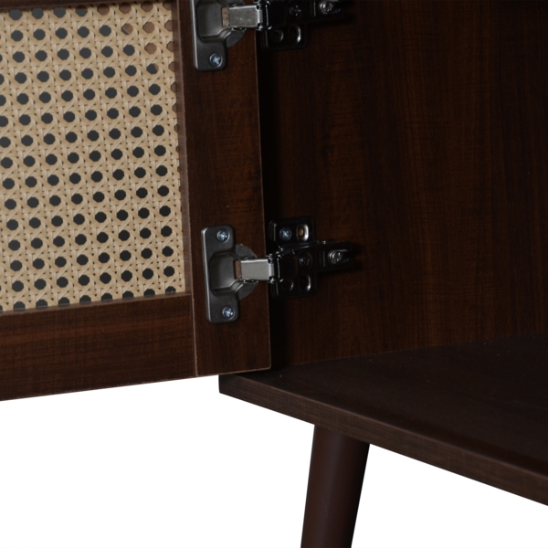 TV-Sideboard 200x37x49,5cm mit Rattanfronten,für Fernseher bis 80 Zoll Bild 10