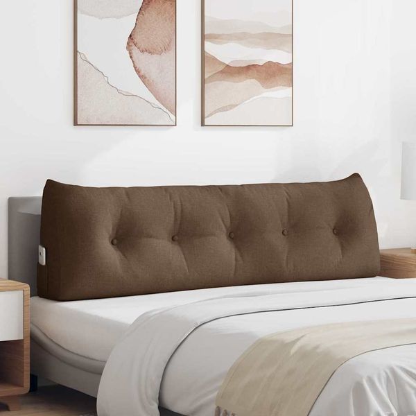 vidaXL Rücken Kissen Braun 160 x 24 x 50 cm Stoff 42014532