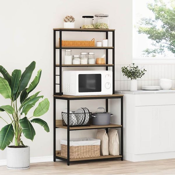vidaXL Küchenregal Artisan-Eiche 80 x 40 x 168 cm Holzwerkstoff 883891