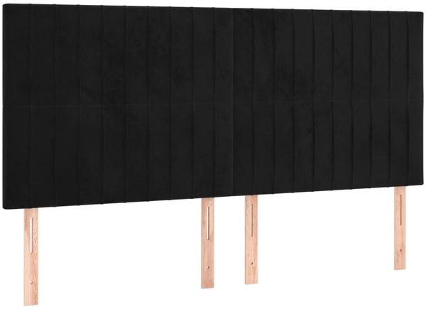 vidaXL Boxspringbett mit Matratze Schwarz 200x200 cm Samt 3132821 Bild 6