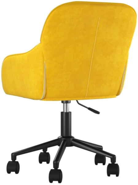 vidaXL Bürostuhl Drehbar Gelb Samt, 78 x 61 x 56 cm Bild 4
