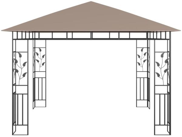 Pavillon mit Moskitonetz 3 x 3 x 2,73 m Taupe 180 g/m²