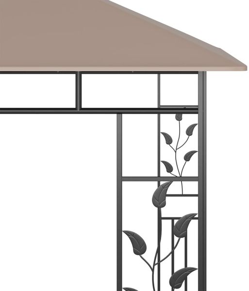 vidaXL Pavillon mit Moskitonetz 3x3x2,73 m Taupe 180 g/m² 312251 Bild 3