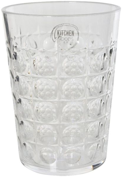 Decoris season decorations Glas, Plastik, Trinkglas 12cm Kunststoff gemustert Transparent
