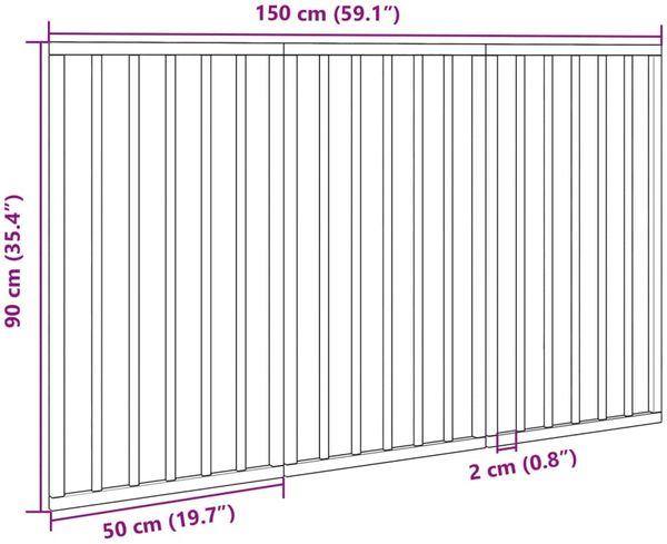 vidaXL Hundegitter Faltbar 3 Paneele Weiß 150 cm Pappelholz 352182 Bild 9