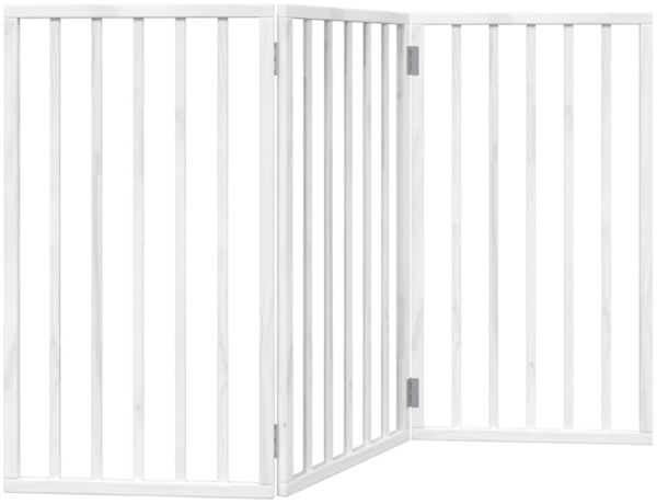 vidaXL Hundegitter Faltbar 3 Paneele Weiß 150 cm Pappelholz 352182