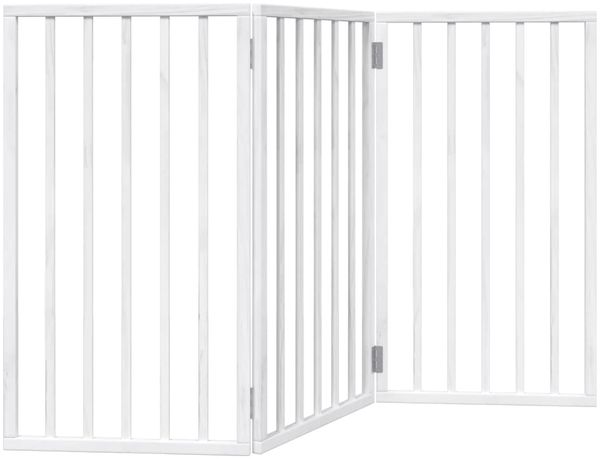 vidaXL Hundegitter Faltbar 3 Paneele Weiß 150 cm Pappelholz 352182 Bild 6