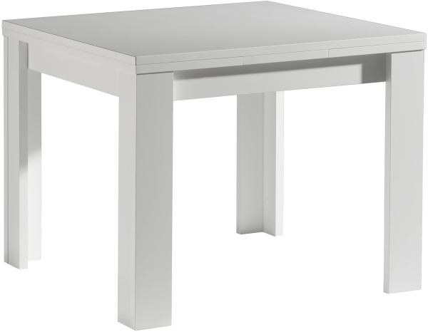 Esstisch >Monterrey< ausziehbar bis 136cm in Weiß matt - 80(136)x78x60cm (BxHxT)