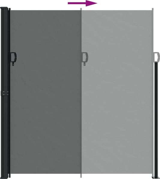 vidaXL Seitenmarkise Ausziehbar Anthrazit 220x500 cm 4004488 Bild 5