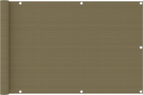 vidaXL Balkon-Sichtschutz Taupe 90x400 cm HDPE 310961
