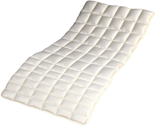 Premium Merino-Zirben-Unterbett Matratzenauflage 90x200 cm Schafwolle 1600 g