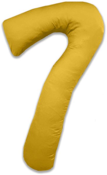 Mako-Satin Seitenschläferkissen Bezug uni / einfarbig gelb für Theraline my 7 Kissen