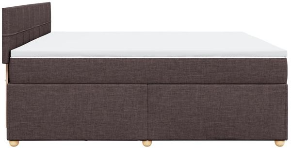 vidaXL Boxspringbett mit Matratze Dunkelbraun 200x200 cm Stoff 3289090 Bild 7
