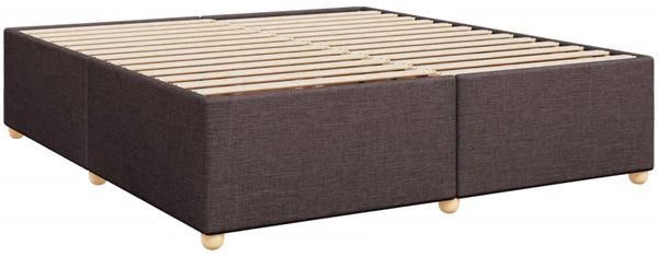 vidaXL Boxspringbett mit Matratze Dunkelbraun 200x200 cm Stoff 3289090 Bild 9