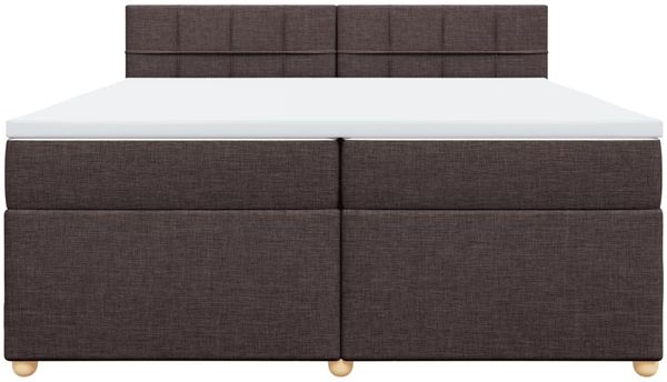 vidaXL Boxspringbett mit Matratze Dunkelbraun 200x200 cm Stoff 3289090 Bild 6
