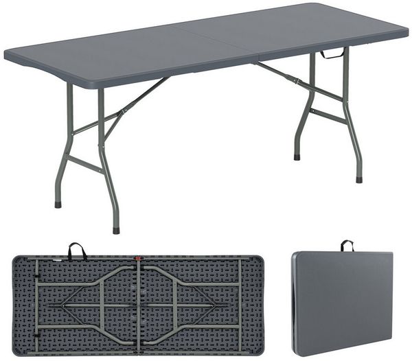 COSTWAY Campingtisch, 180cm tragbarer Klapptisch, bis 160 kg belastabr