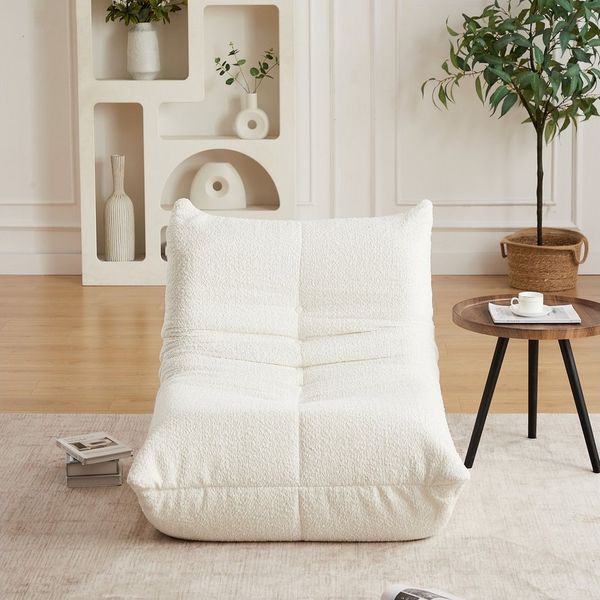 BlingBin Sitzsack Boden-Loungesessel, Relax-Sessel Lazy Sofa mit Memory Schaum (Einzelsofa, 1 St, Produktabmessungen: 101 x 94 x 71 cm, Tragfähigkeit: 150 kg), Bequemer Bodensofa für Wohnzimmer, Schlafzimmer, Gaming & Büro