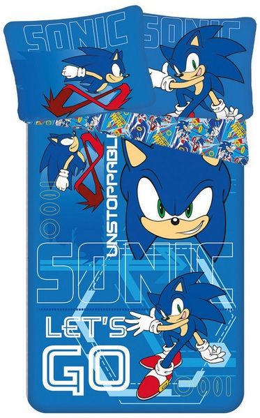 Sonic The Hedgehog Bettwäsche Sonic The Hedgehog Kinder Bettwäsche 2tlg. Set, 2 teilig, Bettdeckenbezug 135-140x200cm Kissenbezug 65x65 cm
