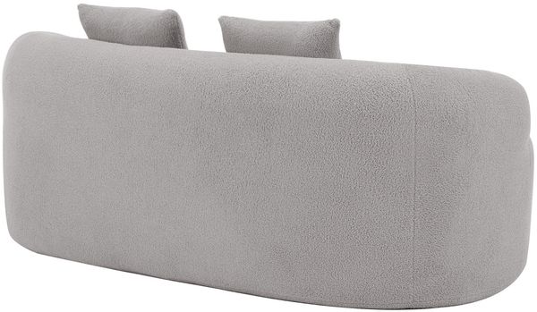 Geschwungenes Zweisitzer-Sofa mit Kissen, hellgrau, 170x89x70 cm, ohne Montage Bild 9