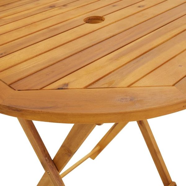vidaXL Klappbarer Gartentisch 70 cm Massivholz Akazie 313596 Bild 7