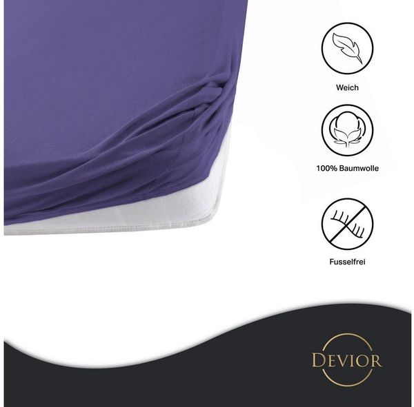 Devior Spannbettlaken Kinder Spannbetttuch 60x120 - 70x140 cm Bettlaken Tuch 100% Baumwolle, Jersey, Gummizug: Rundumgummizug, Matratzen Bezug bis 12cm Matratzenhöhe Bild 3