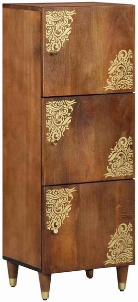 vidaXL Highboard mit Regal Braun 40 x 33 x 110 cm Massivholz Mango 4018765