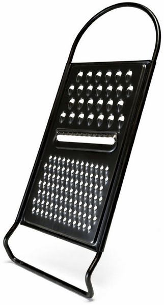 Koopman Küchenreibe Käsereibe Reibe Handreibe 28,5x11cm Metall Schwarz, Stahl, (1-St), Haushalt, Rostfrei, Küchenutensil, versch. Reibearten, Flach