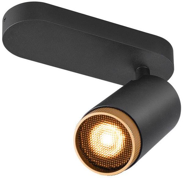 SLV GRIP! L, SPOT CL, single, QPAR51, Deckenaufbauleuchte, zylindrisch, 1 x max. 6 Watt, schwarz - Wand- und Deckenleuchten