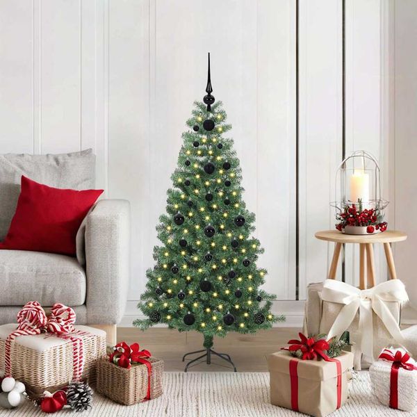 vidaXL Weihnachtsbaum mit 150 LEDs mit Ständer Grün 120 cm PVC 3396359