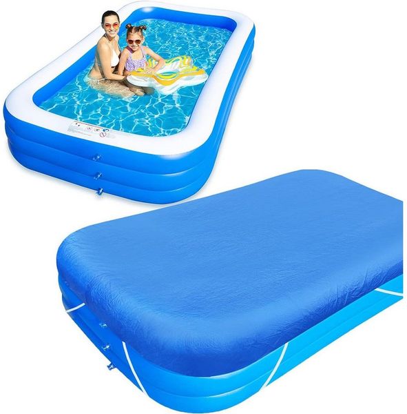 BTTO Pool-Abdeckplane Pool Abdeckung,Rechteckige/Runde Poolabdeckung,Ø 300 cm (1-St), Pool-Abdeckplane,staub und regendicht