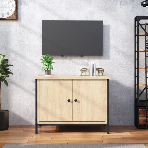 vidaXL TV-Schrank mit Türen Sonoma-Eiche 60 x 35 x 45 cm Holzwerkstoff 826296