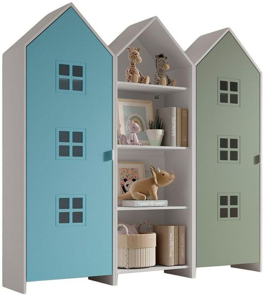 Schrank Casami Bruges 37 x 172,8 x 171,3 cm MDF Blau Grün