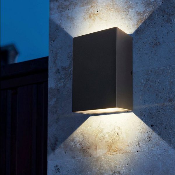 Paco Home Wandleuchte EMMA, LED fest integriert, Warmweiß, LED 3000K In- & Outdoor Garten Up Down Aussenleuchte IP 54