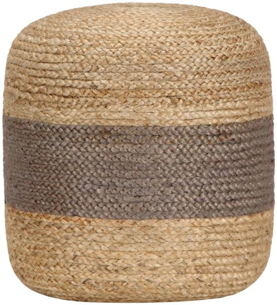 vidaXL Handgefertigter Sitzpuff Grau 40 x 45 cm Jute 248077