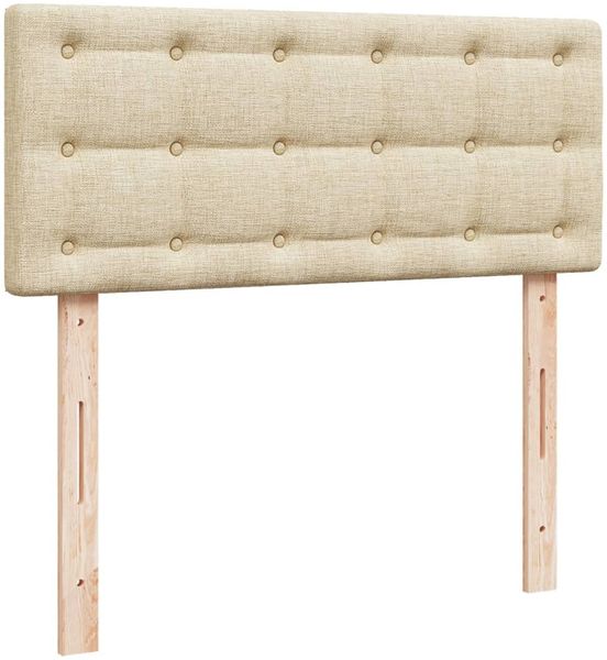 vidaXL Boxspringbett mit Matratze Creme 120x200 cm Stoff 3288966 Bild 12