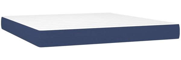 vidaXL Boxspringbett mit Matratze Blau 160x200 cm Stoff, Härtegrad: H2 [3127819] Bild 5