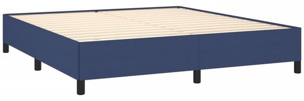 vidaXL Boxspringbett mit Matratze Blau 160x200 cm Stoff, Härtegrad: H2 [3127819] Bild 4