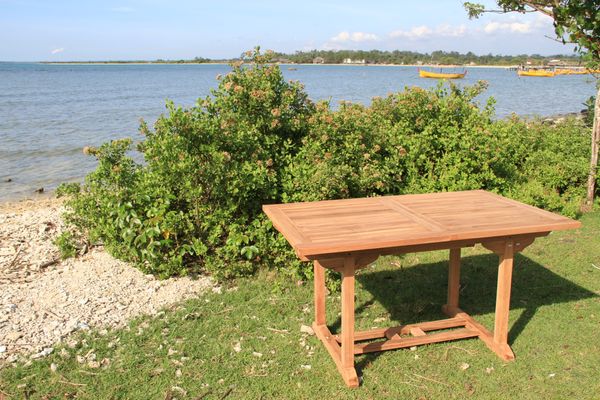 Teak Tisch Gartentisch Garten ausziehbar Esstisch Holztisch rechteckig 210/160cm