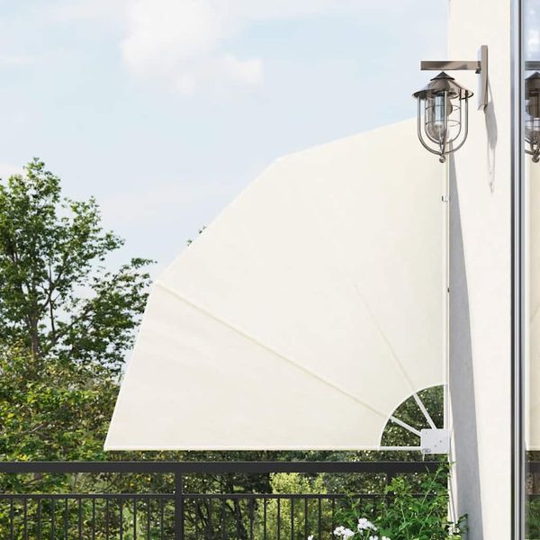 vidaXL Faltbarer Balkonfächer Creme 140×140 cm 41578