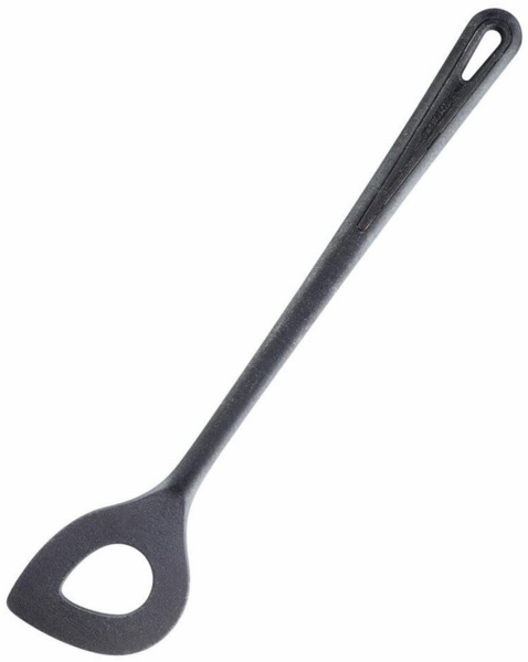 Westmark Spitzloch-Löffel/Kochlöffel, Hochhitzebeständig bis 270°C, Länge: 30 cm, Gentle Plus, Schwarz, 28842275