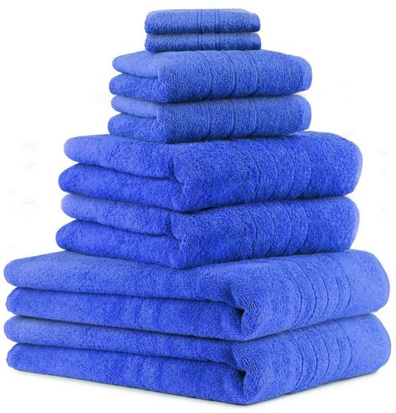Betz Handtuch Set 8-TLG Handtuch-Set Deluxe, 100% Baumwolle (Set, 8-St), Farbe blau