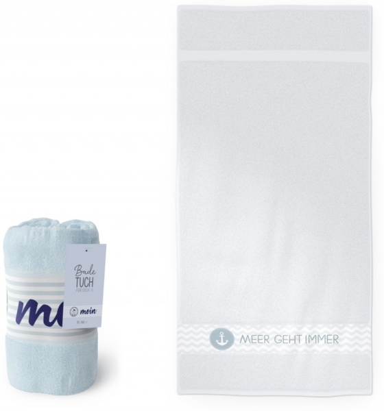 Strandtuch Badetuch Duschtuch Handtuch 70x140 la vida MEER GEHT IMMER 379814