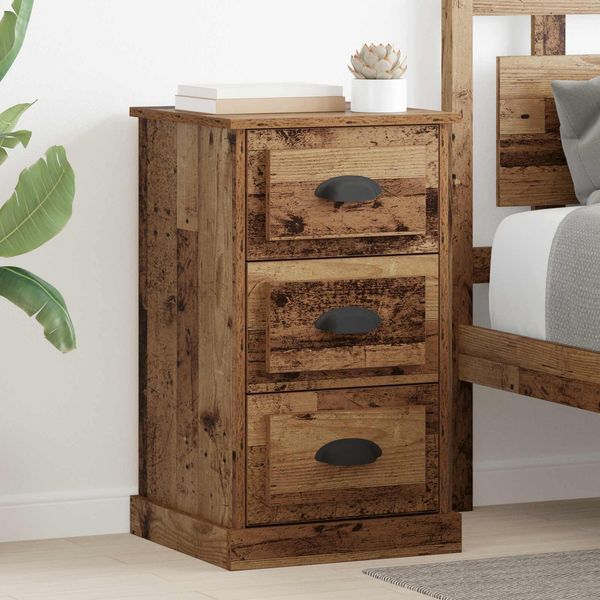 vidaXL Nachttisch Altholz 39 x 39 x 67,5 cm Holzwerkstoff 881340
