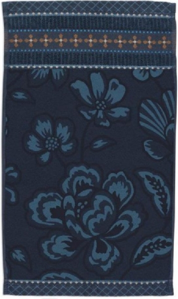 PiP Studio Badetücher Gästehandtuch Jasmin Jacquard Dark Blue (30x50cm)