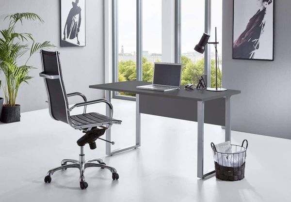 BMG Möbel Schreibtisch Office Edition Mini (Einzeltisch), 138 x 67 cm, Metallgestell, Made in Germany