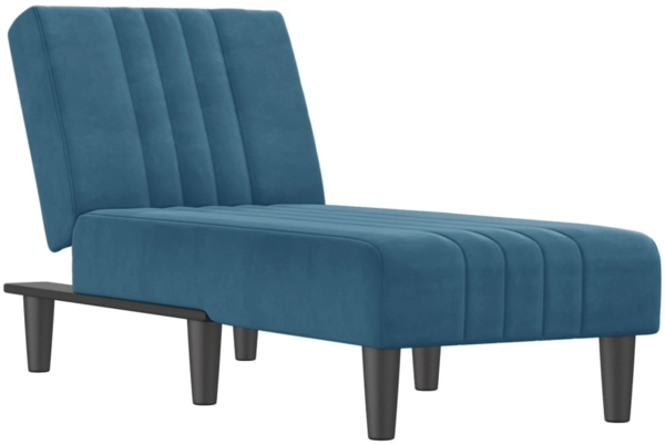 vidaXL Chaiselongue Blau Samt 352825
